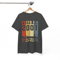 Camiseta de Aniversário 2001 - Edição Especial Personalizada - Bliss Birthday Shirts - Royal - S