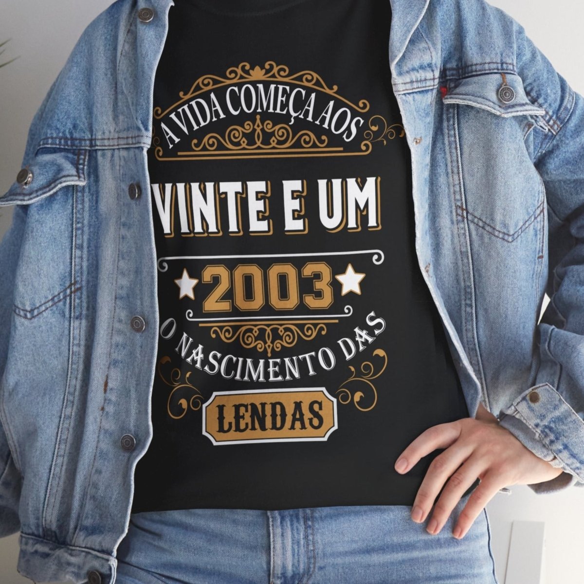 Camiseta de Aniversário 2003 - Camiseta Única Personalizável - Bliss Birthday Shirts - Black - S