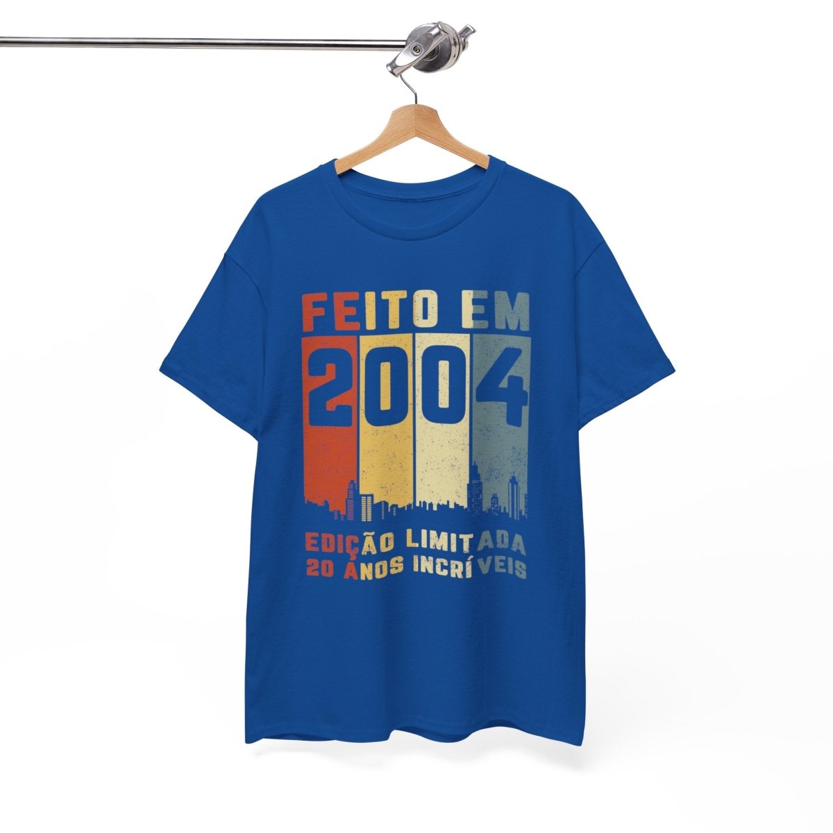 Camiseta de Aniversário 2004 - Design Único Personalizado - Bliss Birthday Shirts - Royal - S