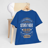 Camiseta de Cumpleaños 1945 - Camiseta Personalizable Retro - Bliss Birthday Shirts - Royal - S