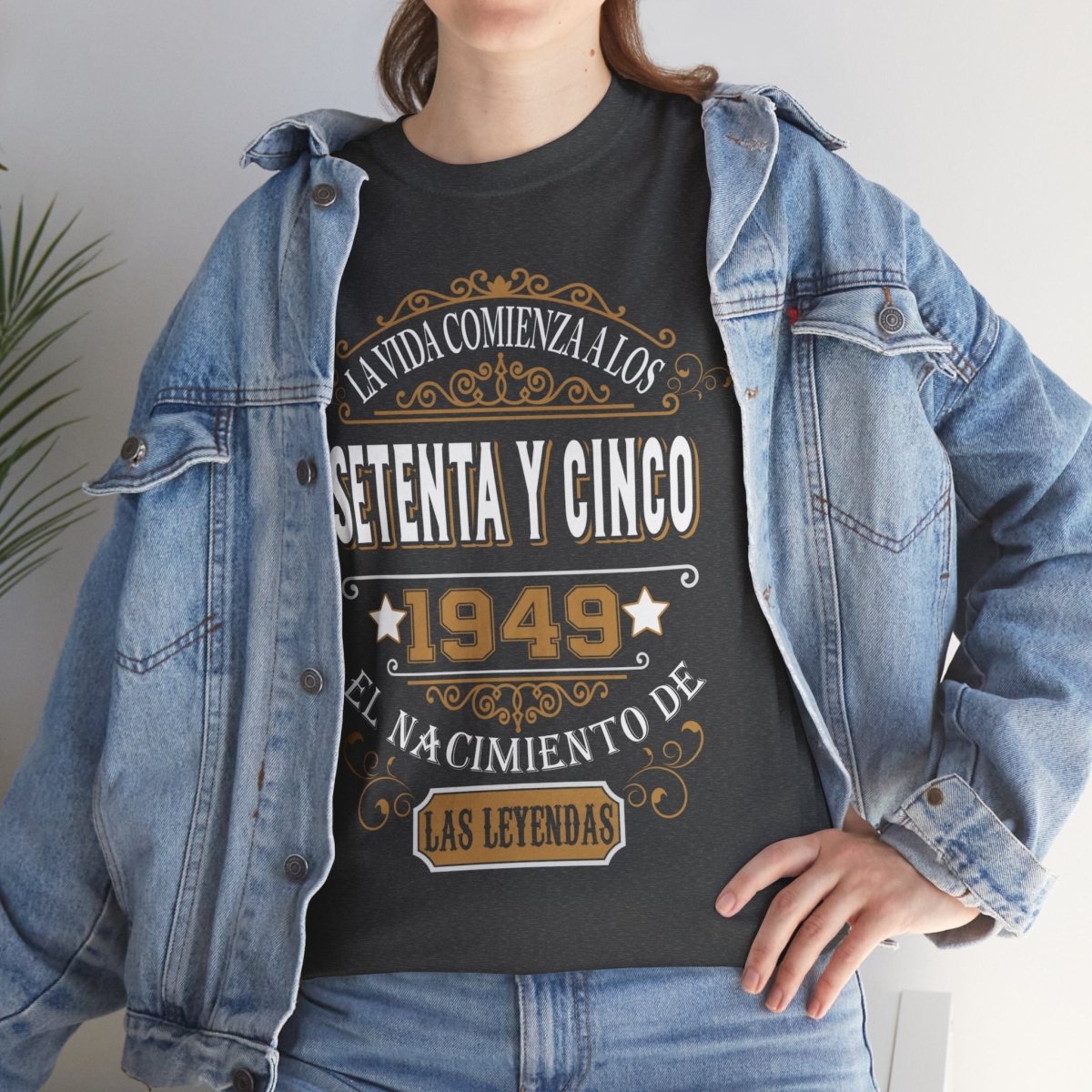 Camiseta de Cumpleaños 1949 - Camiseta Única Personalizable - Bliss Birthday Shirts - Dark Heather - S