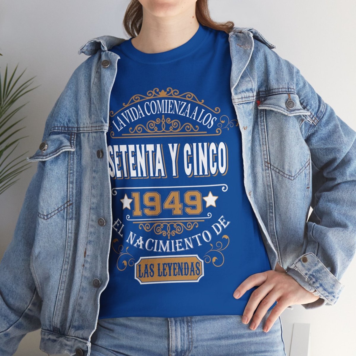 Camiseta de Cumpleaños 1949 - Camiseta Única Personalizable - Bliss Birthday Shirts - Royal - S