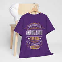 Camiseta de Cumpleaños 1965 - Camiseta Personalizable Retro - Bliss Birthday Shirts - Royal - S