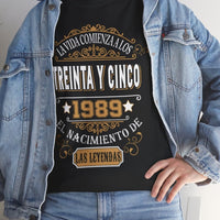 Camiseta de Cumpleaños 1989 - Camiseta Personalizable Especial - Bliss Birthday Shirts - Black - S