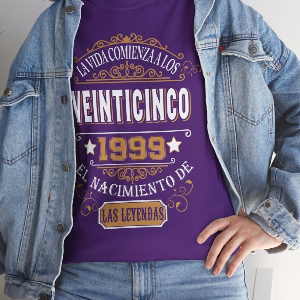 Camiseta de Cumpleaños 1999 - Camiseta Única Personalizable - Bliss Birthday Shirts - Purple - S