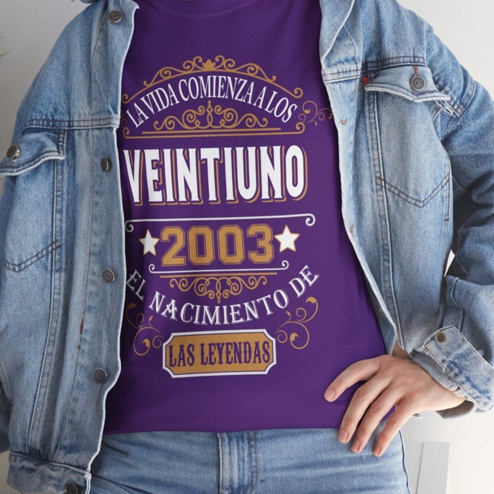 Camiseta de Cumpleaños 2003 - Camiseta Especial Personalizable - Bliss Birthday Shirts - Purple - S