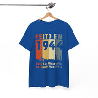 Camiseta de Cumpleaños Personalizada 1944 - Hecho En 1944 - Bliss Birthday Shirts - Royal - S