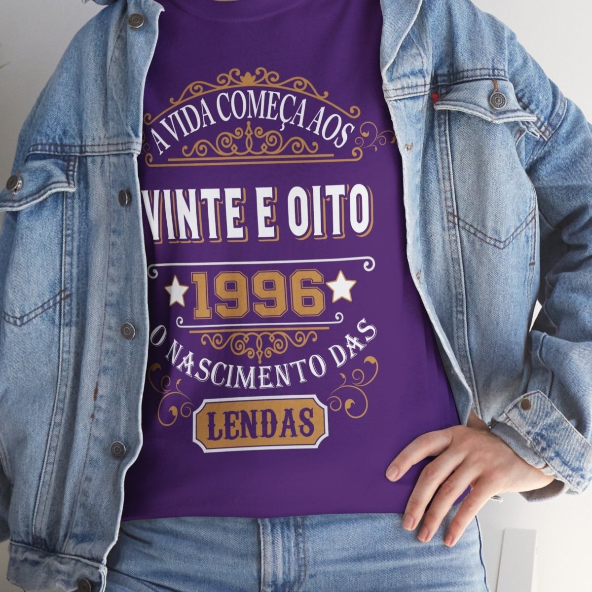 Camiseta Exclusiva 1996 - Camiseta de Aniversário Personalizada - Bliss Birthday Shirts - Purple - S