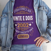 Camiseta Exclusiva 2002 - Camiseta de Aniversário Personalizada - Bliss Birthday Shirts - Purple - S