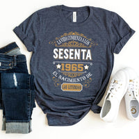 Camiseta Personalizada 1965 - 2025 Version - Bliss Birthday Shirts - Heather Navy - S