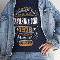 Camiseta Personalizada 1976 - Camiseta Retro de Cumpleaños - Bliss Birthday Shirts - Navy - S