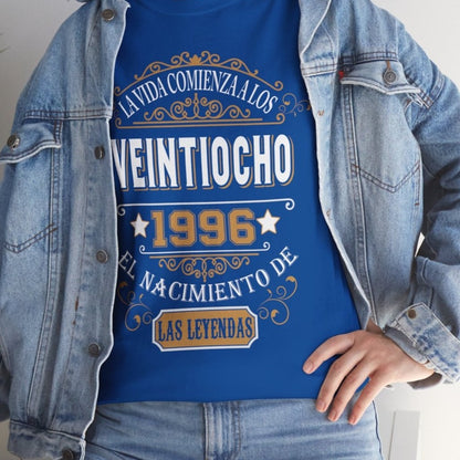 Camiseta Personalizada 1996 - Camiseta Única de Celebración - Bliss Birthday Shirts - Royal - S