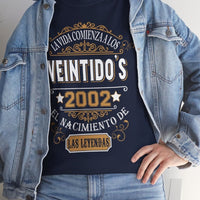 Camiseta Personalizada 2002 - Camiseta Única de Celebración - Bliss Birthday Shirts - Navy - S