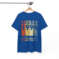 Camiseta Personalizada de Cumpleaños 1994 - Hecho en 1994 - Bliss Birthday Shirts - Royal - S