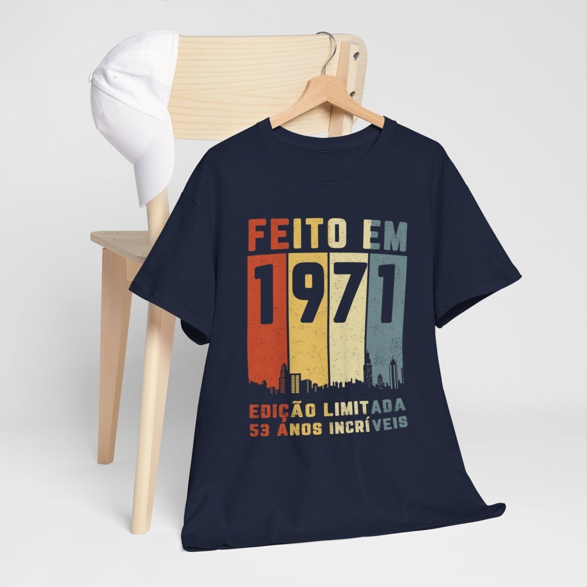 Camiseta Personalizável 1971 - Edição Especial de Aniversário - Bliss Birthday Shirts - Navy - S