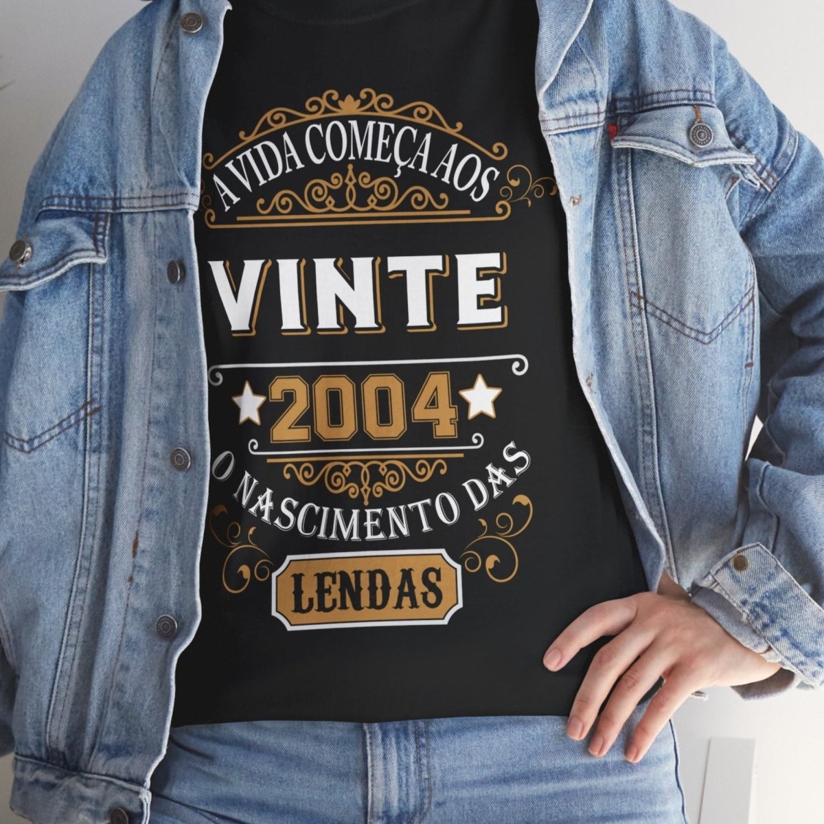 Camiseta Retro 2004 - Design Exclusivo de Aniversário - Bliss Birthday Shirts - Black - S