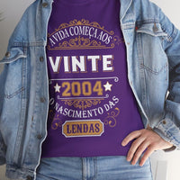 Camiseta Retro 2004 - Design Exclusivo de Aniversário - Bliss Birthday Shirts - Purple - S