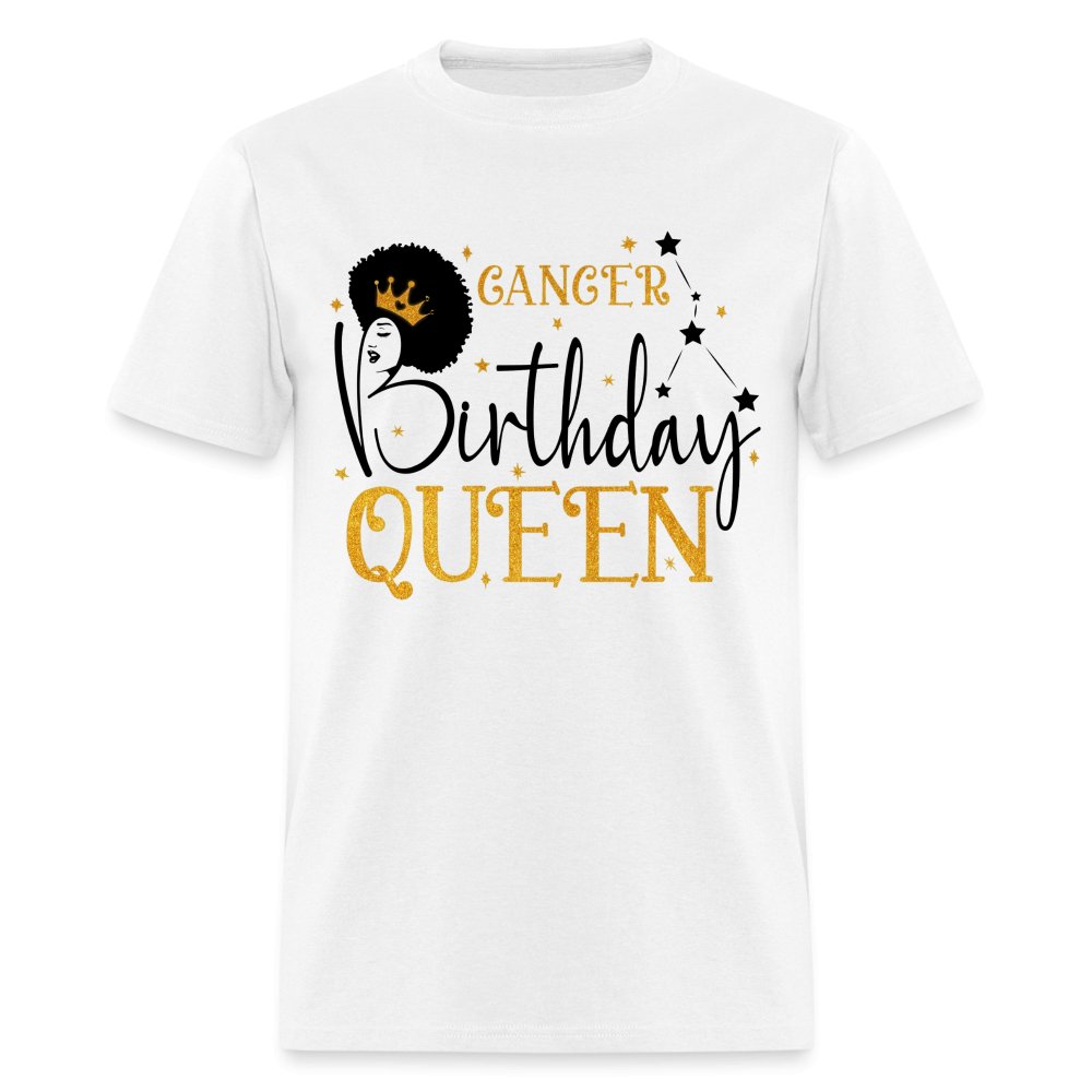 Cancer Birthday Queen Shirt - Custom T - Shirt - Bliss Birthday Shirts - White - S