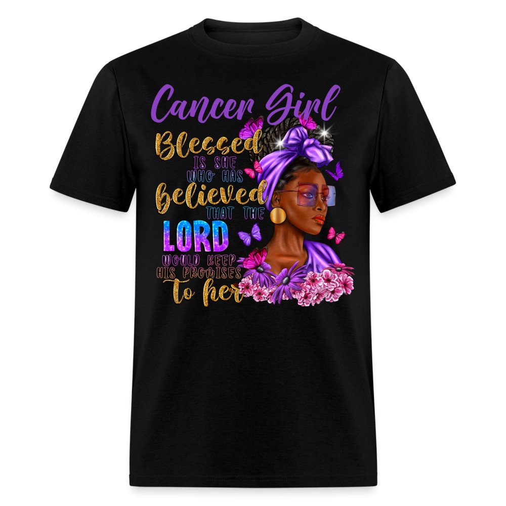 Cancer Girl Blessed Birthday Shirt - Custom T - Shirt - Bliss Birthday Shirts - Black - S