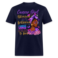 Cancer Girl Blessed Birthday Shirt - Custom T - Shirt - Bliss Birthday Shirts - Navy - S