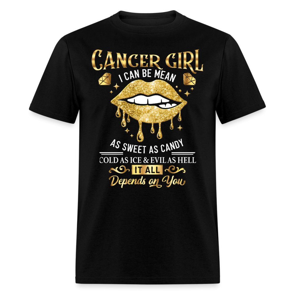 Cancer Girl Unisex Birthday Shirt - Custom T - Shirt - Bliss Birthday Shirts - Black - S