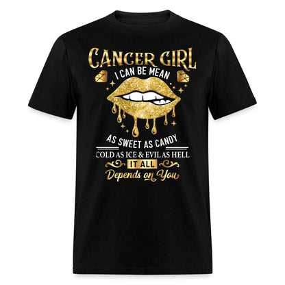 Cancer Girl Unisex Shirt - Custom Birthday T - Shirt - Bliss Birthday Shirts - Black - S