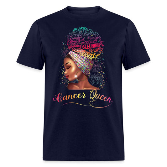 Cancer Queen Birthday Shirt - Custom T - Shirt - Bliss Birthday Shirts - Navy - S