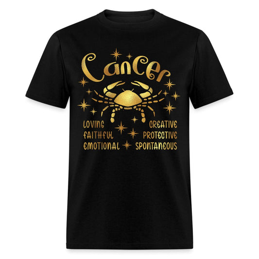 Cancer Zodiac Unisex Birthday Shirts - Custom T - Shirts - Bliss Birthday Shirts - Black - S