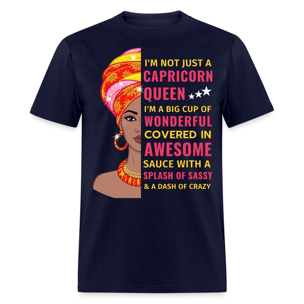 Capricorn Queen Shirt - Custom Zodiac Birthday T - Shirt - Bliss Birthday Shirts - Navy - S