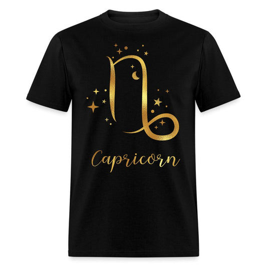 Capricorn Unisex Birthday Shirt - Custom Zodiac T - Shirt - Bliss Birthday Shirts - Black - S