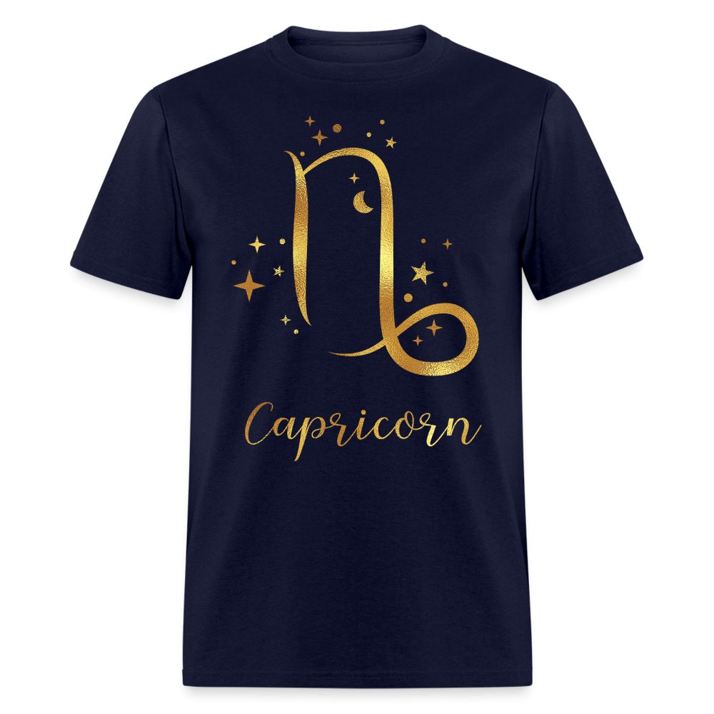 Capricorn Unisex Birthday Shirt - Custom Zodiac T - Shirt - Bliss Birthday Shirts - Navy - S