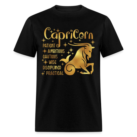 Capricorn Zodiac Unisex Shirt - Custom Birthday T - Shirt - Bliss Birthday Shirts - Black - S