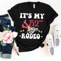 Celebrate 52nd in Style - It's My 52nd Rodeo Premium T-Shirt - Bliss Birthday Shirts - Black - S