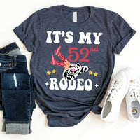 Celebrate 52nd in Style - It's My 52nd Rodeo Premium T-Shirt - Bliss Birthday Shirts - Heather Navy - S