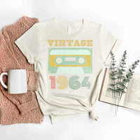 Celebrate in Style with Our Vintage 1964 Cassette Tape 60th Birthday Shirt - Bliss Birthday Shirts - Nature - S