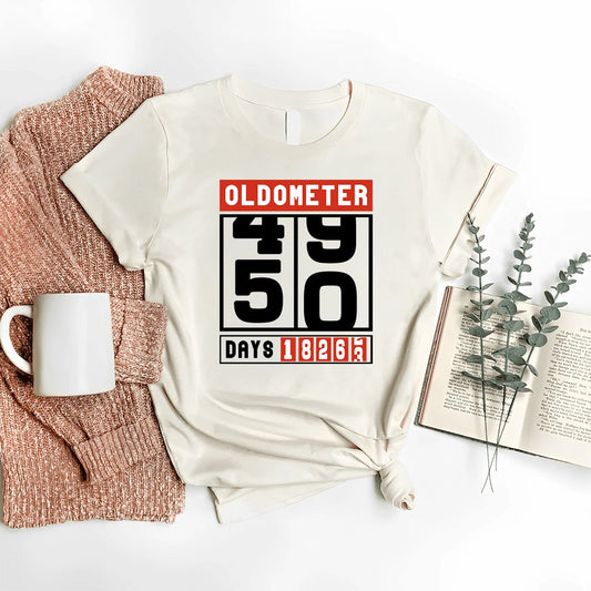 Celebrate the Big 5 - 0 with the Oldometer 50th Shirt – Ultimate 50th Birthday Gift - Bliss Birthday Shirts - Nature - S