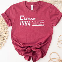 Classic 1984 Limited Edition 40th Shirt – Celebrate 40 Years in Style - Bliss Birthday Shirts - Heather Raspberry - S