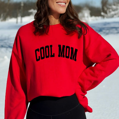 Cool Mom - Birthday Sweatshirt - Bliss Birthday Shirts - Small - Red