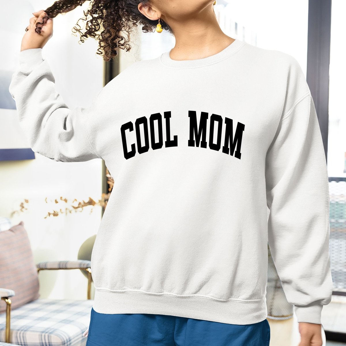 Cool Mom - Birthday Sweatshirt - Bliss Birthday Shirts - Small - White