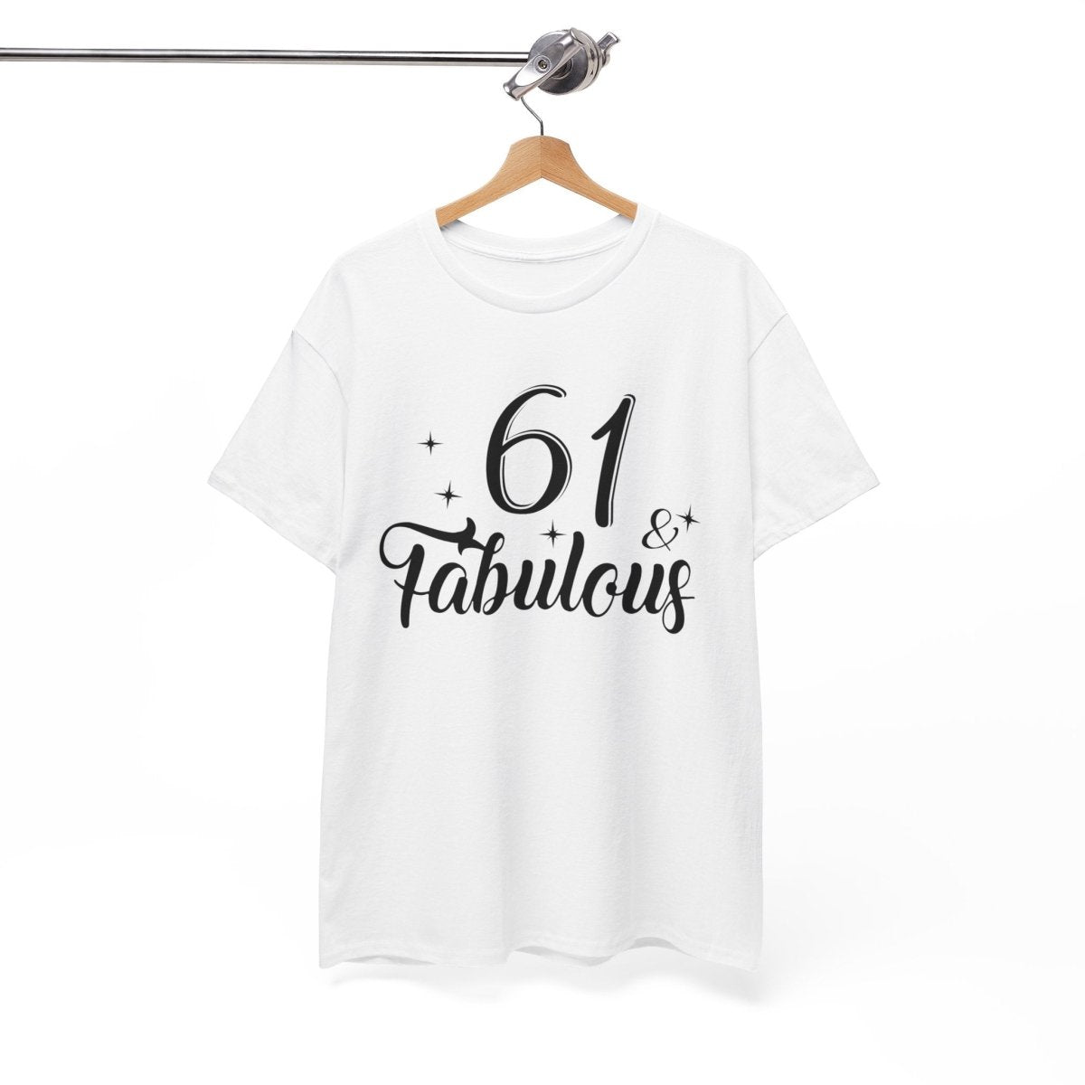 Custom 61 & Fabulous Birthday T - Shirt - Bliss Birthday Shirts - Sport Grey - S