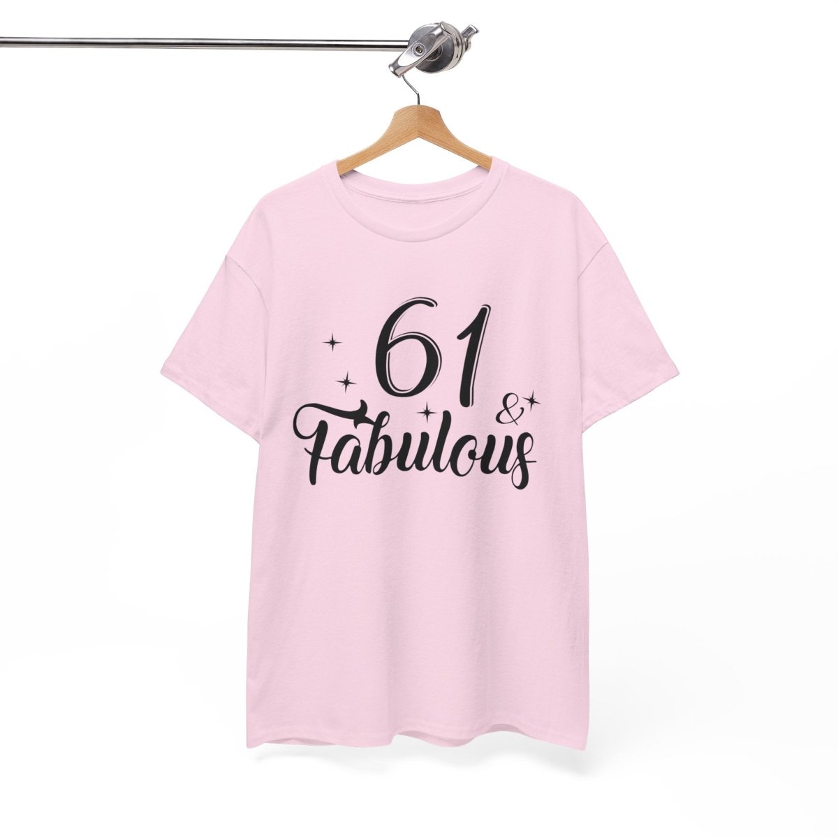 Custom 61 & Fabulous Birthday T - Shirt - Bliss Birthday Shirts - Sport Grey - S