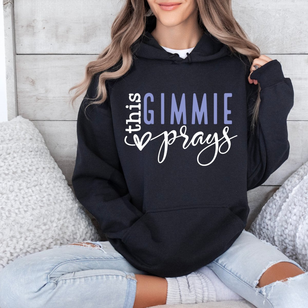 Custom Hoodie - This Gimmie Prays Womens Birthday Sweatshirt - Bliss Birthday Shirts - Black - S