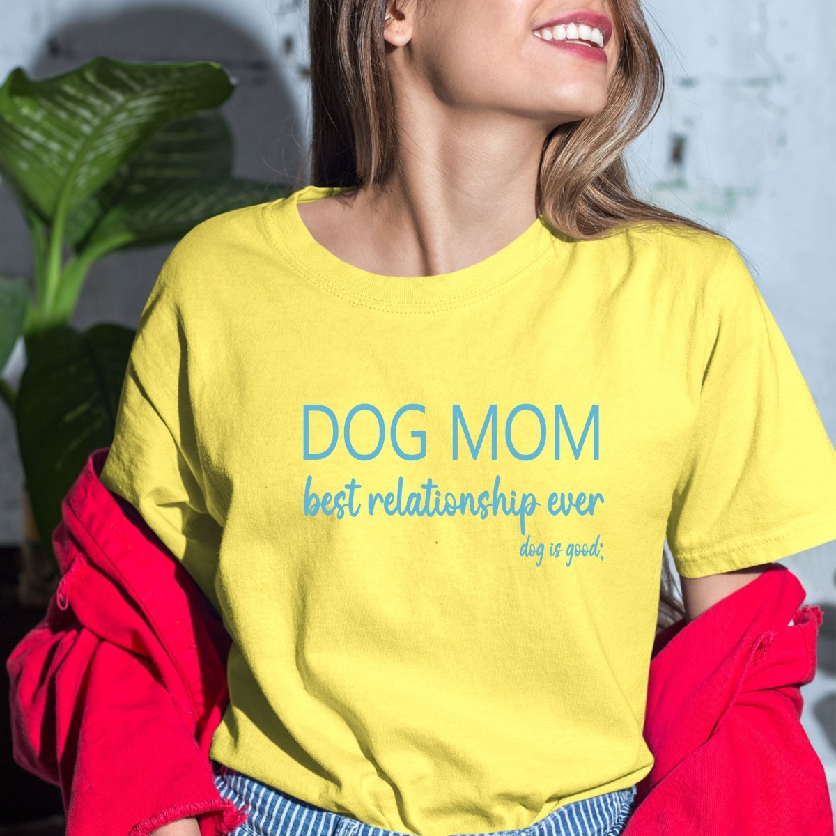 Dog Mom Best Relationship Ever - Birthday Shirt - Bliss Birthday Shirts - Small - MaizeYellow