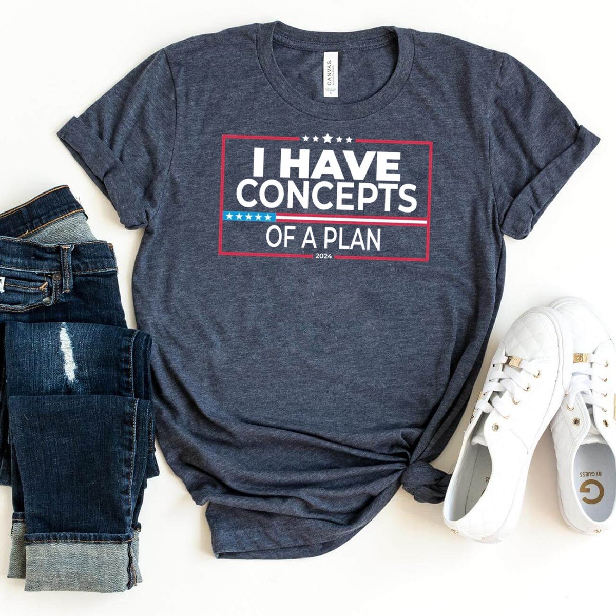 Express Your Support with the I Have Concepts of a Plan Kamala Harris Shirt - Bliss Birthday Shirts - Heather Navy - S