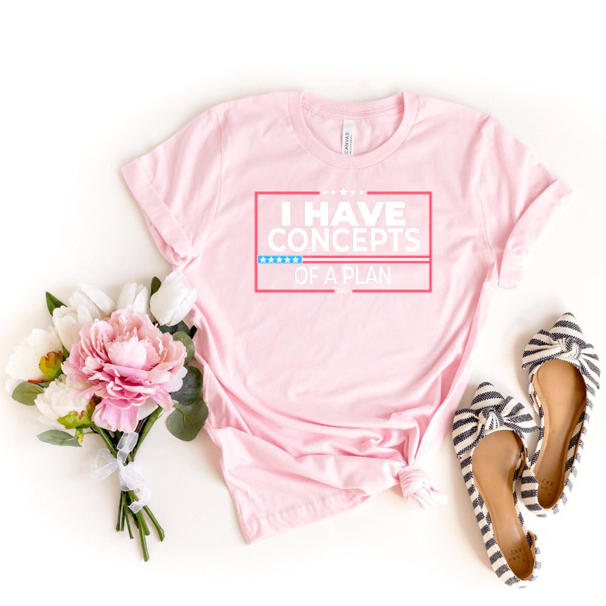 Express Your Support with the I Have Concepts of a Plan Kamala Harris Shirt - Bliss Birthday Shirts - Light Pink - S