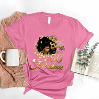 Fabulous 50th Birthday Shirts - Custom T - Shirt Designs for Queens - Bliss Birthday Shirts - S - Pink