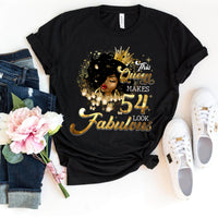 Fabulous 54th Birthday Shirts - Custom T - Shirt Designs for Queens - Bliss Birthday Shirts - S - Black