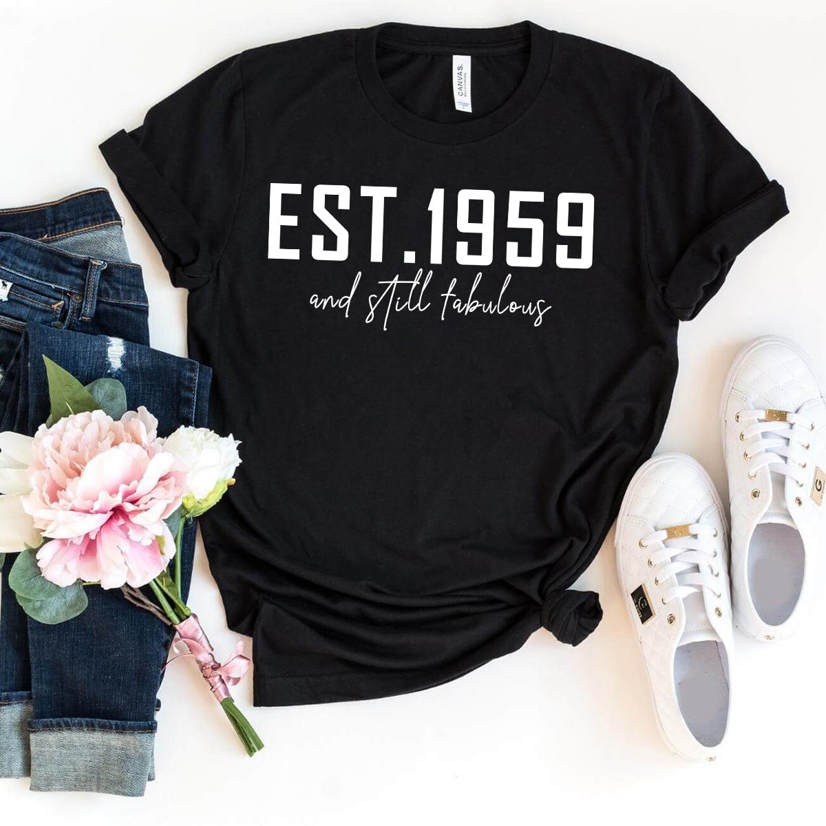 Fabulous Since 1959 – Timeless Style with this 65th Shirt - Bliss Birthday Shirts - Black - S