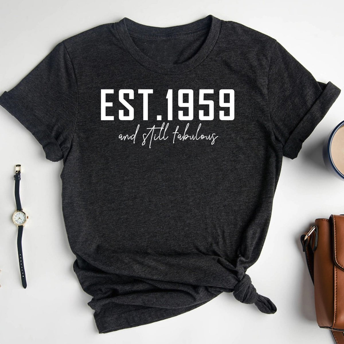 Fabulous Since 1959 – Timeless Style with this 65th Shirt - Bliss Birthday Shirts - Heather Dark Grey - S