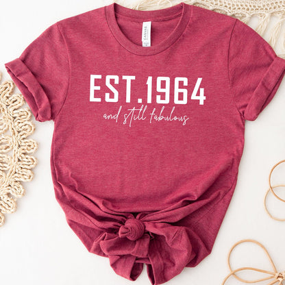 Fabulous Since 1964 – Timeless Style with this 60th Shirt - Bliss Birthday Shirts - Heather Raspberry - S